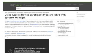 Using Apple's Device Enrollment Program (DEP) with Systems Manager