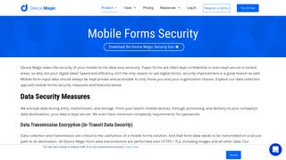 Mobile Forms Security - Device Magic Data Protection Measures