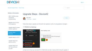 Upgrade Steps - Device42 – Device42 Support Portal