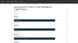 Using Devise in Rails 5.1 Api Webapp for Login Feature - Ruby Plus
