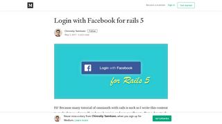 Login with Facebook for rails 5 – Chinnatip Taemkaeo – Medium