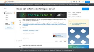 Devise sign up form on the home page as well - Stack Overflow