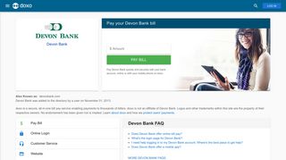Devon Bank: Login, Bill Pay, Customer Service and Care Sign-In - Doxo