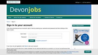 Sign In - Devon County Council - Jobs and careers