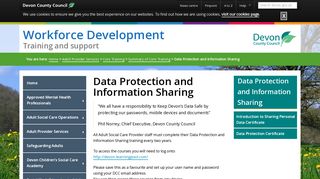 Data Protection and Information Sharing - Devon County Council