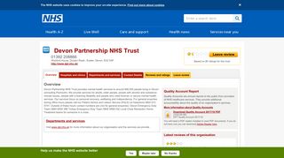 Overview - Devon Partnership NHS Trust - NHS