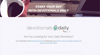 Devotionals Daily Welcome - FaithGateway