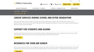 Career Services - DeVry University