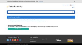 Welcome | DeVry University | Academic Software Discounts