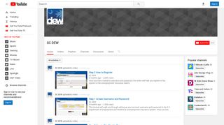 SC DEW - YouTube
