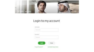 Login to my account - DEWA Career Portal