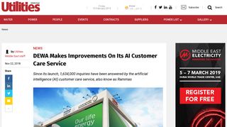 DEWA makes improvements on its AI customer care service - NEWS ...