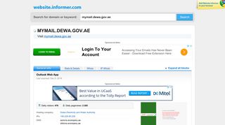 mymail.dewa.gov.ae at WI. Outlook Web App - Website Informer