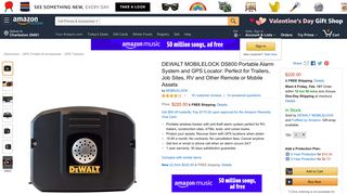 Amazon.com: DEWALT MOBILELOCK DS600 Portable Alarm System ...