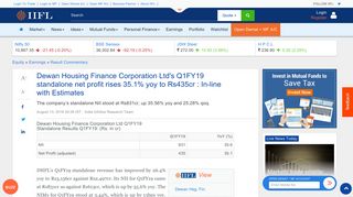 Dewan Housing Finance Corporation Ltd's Q1FY19 standalone net ...