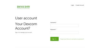 User account | Dexcom