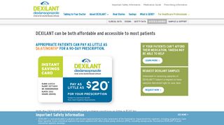 Instant Savings Card Information | DEXILANT (dexlansoprazole)