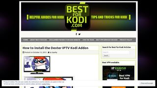 How to install the Dexter IPTV Kodi Addon - Best for Kodi