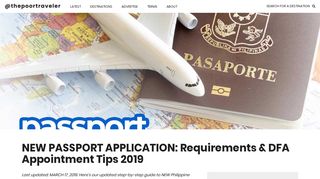 NEW PASSPORT APPLICATION: Requirements & DFA Appointment ...