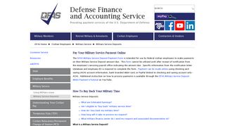 Military Service Deposits - DFAS