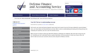 Leave and Earning Statement - DFAS