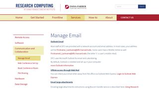 Manage Email - Dana-Farber Research Computing