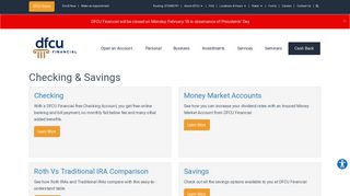 Checking & Savings - DFCU Financial