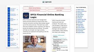 DFCU Financial Online Banking Login - Login Bank