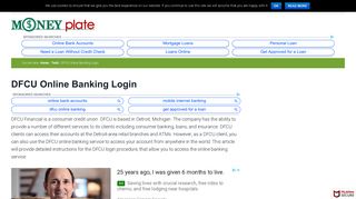 DFCU Online Banking Login — Money Plate