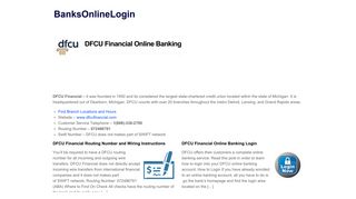 DFCU Financial Online Banking