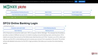 DFCU Online Banking Login — Money Plate
