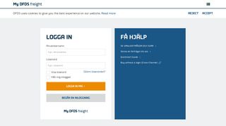 Login | My DFDS Freight