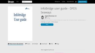 InfoBridge user guide - DFDS Seaways - Yumpu