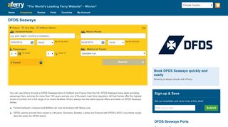 DFDS Seaways - Book Ferries. Get Latest Prices & Times - AFerry.com