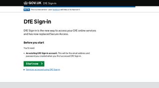 DfE Sign-in