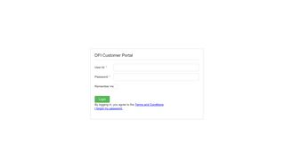 DFI Customer Portal Login