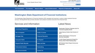 Washington State Department of Financial Institutions |