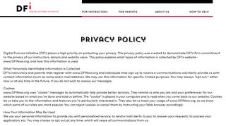 privacy policy | Digital Futures Initiative