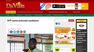 DFP names potential candidates | Dominica Vibes News