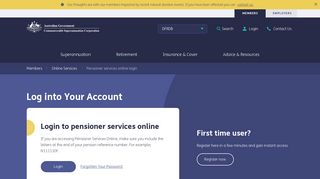 Login to pensioner services online - Commonwealth Superannuation ...