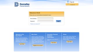 Donnelley Financial Solutions File16 Application - Login
