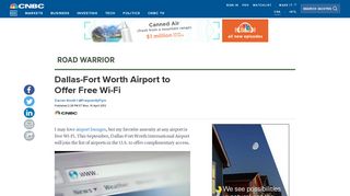 Dallas-Fort Worth Airport to Offer Free Wi-Fi - CNBC.com