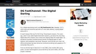 DG FastChannel: The Digital Darling - Digital Generation, Inc ...