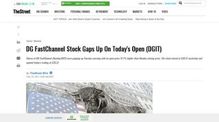 DG FastChannel Stock Gaps Up On Today's Open (DGIT) - TheStreet