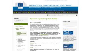 Applicant's registration (e-Calls PADOR) | International Cooperation ...