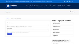 Log in | DigiByte - DigiByte Global Blockchain