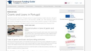 Grants and Loans in Portugal | EFG - European Funding Guide