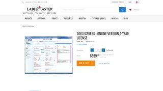DGIS Express - Online Version, 1-Year License | Labelmaster