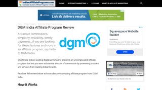 DGM India Affiliate Program Review | IndianAffiliatePrograms.com