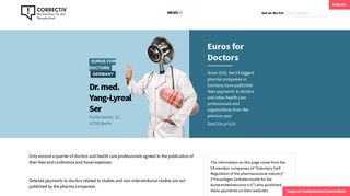 Yang-Lyreal Ser and benefits from the pharma industry – correctiv.org